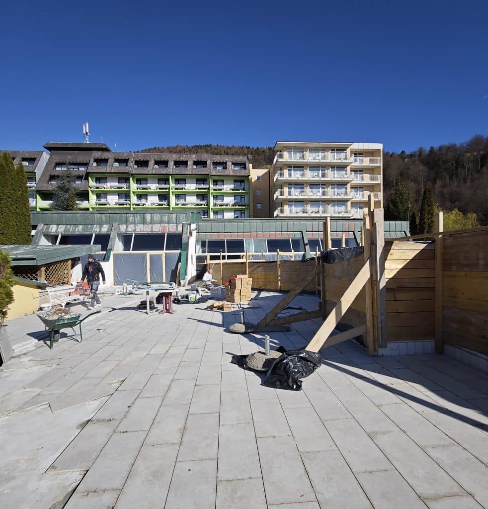 prenova bazenske ploščadi Terme Topolšica